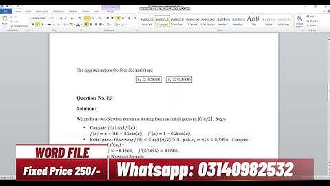 MTH603 Numerical Analysis Solved 1st Assignment | Fall 2025 | 100% Correct | Full Marks Guaranteed