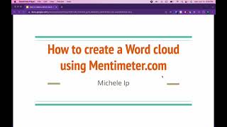 How to Create a Word Cloud on Mentimeter.com screenshot 1