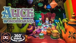5K 360 Alice In Wonderland Movie Ride Full 360 Pov - Disneyland Exclusive Attraction