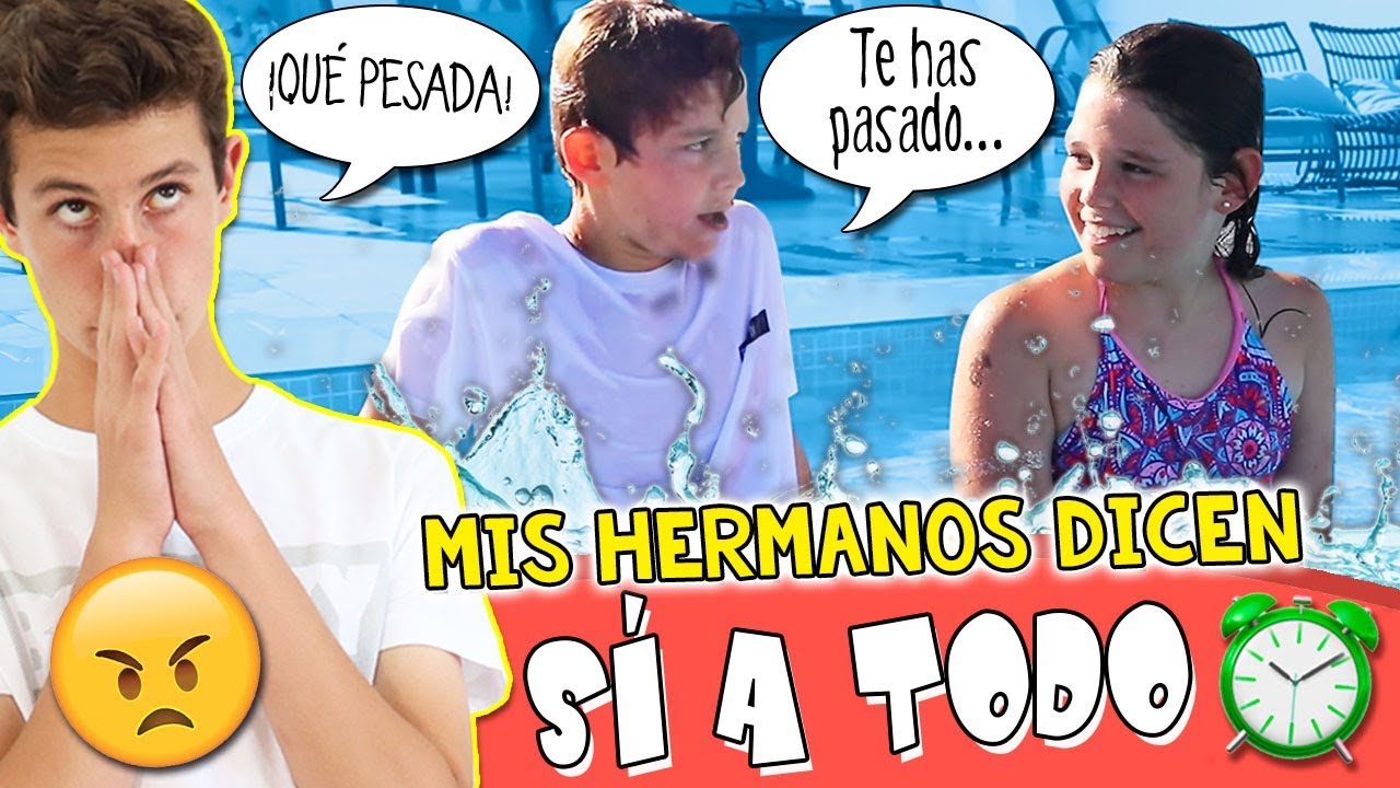 ¡Reto MIS HERMANOS diciendo SÍ a TODO en 1 HORA! 😈 Obedecen TODAS mis ÓRDENES y PASA ESTO... 😱