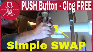 How to replace a sink drain with push button stopper