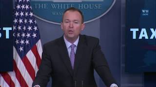 briefing with office of management and budget director mick mulvaney