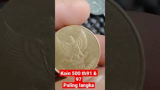 Uang koin 500 melati tahun 1991 & 1997 #shorts