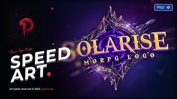 [DOWNLOAD PSD] Creating MMORPG Game Logo "Solarise" in PHOTOSHOP ● Speed Art