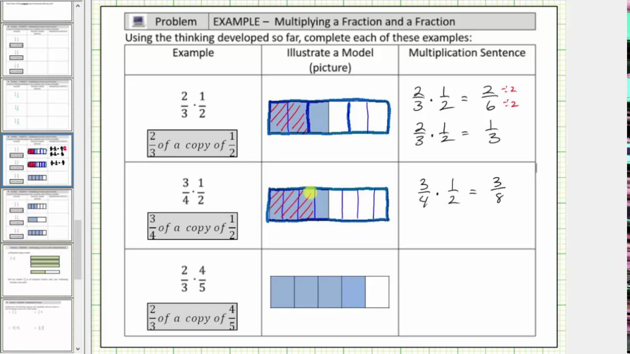 model-products-of-a-fractions-using-fraction-bars-youtube