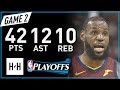 LeBron James Full Game 2 Highlights vs Celtics 2018 NBA Playoffs ECF - 42 Pts, 12 Ast, 10 Reb!