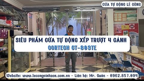 Giới thiệu siêu phẩm cửa tự động xếp trượt 4 cánh cortech hàn quốc CT-803TE hotline 0962857094