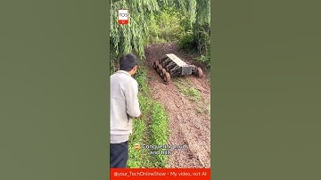 ALL-TERRAIN INVENTION 🚜 climbing muddy hill 🤯 #wow #skills #crafts