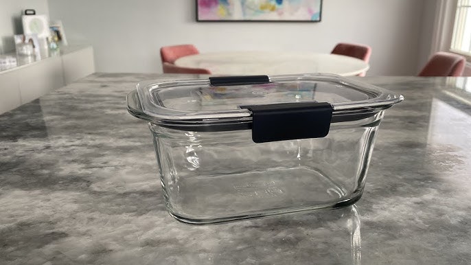 Rubbermaid Glass Container With Lid 4 Cups