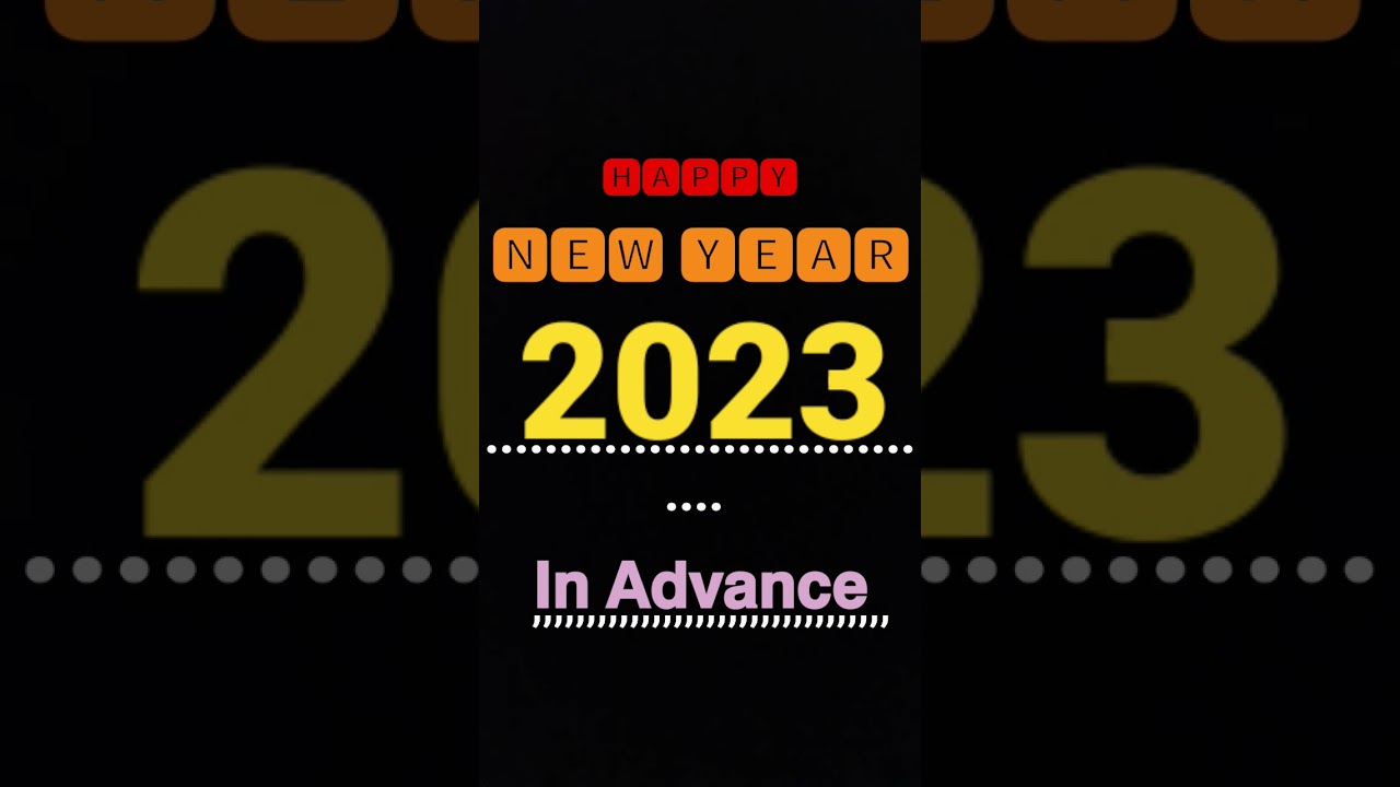 Happy new year 2023 in advance