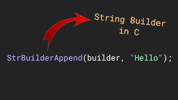 Making a String Builder in C