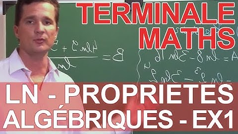 Logarithmes népériens : propriétés algébriques - Ex 1 - Maths terminale - Les Bons Profs