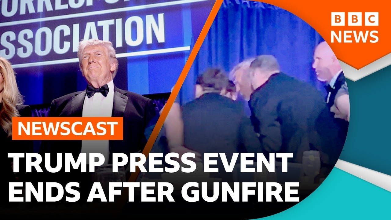 Inside the White House Correspondents' Dinner where shots were fired | BBC News