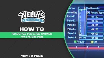 PIR Motion Detection tutorial for EYEsurv DVRs