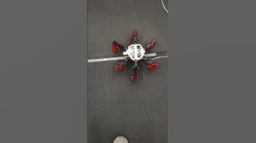 Top view of a slow walk of the AntBot hexapod robot (© Julien Dupeyroux and Ilya Brodoline, 2022)