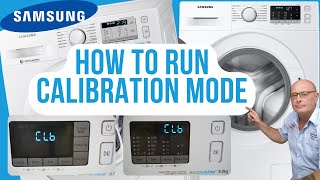 How to run calibration mode Samsung washing machine test motor, check error fault codes.