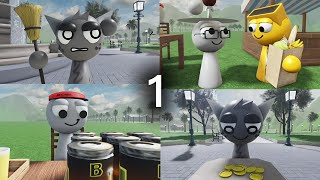 Sprunki (part 1) Rebirth Gray with Servant lady. Roblox Animation 