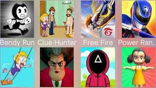 Save The Girl,Squid Games 3D,Clue Hunter,Free Fire,Bendy Run,Scary Teacher 3D,Power Rangers......... screenshot 5