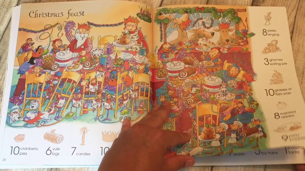 a look inside usborne 1001 things to spot at christmas sticker book 1001 things to spot at christmas