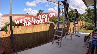 Patio Roof Extension | Wife's 1st Day On The Tools |