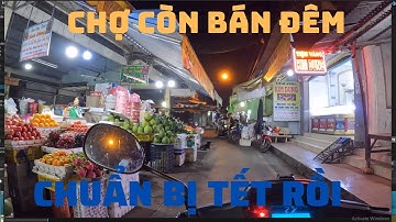 CHỢ CẦN GIUỘC VÀ TRUNG TÂM THỊ TRẤN CẦN GIUỘC VỀ ĐÊM