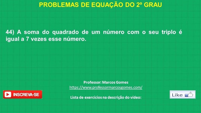 Quiz Equação de 2º grau Introdução 