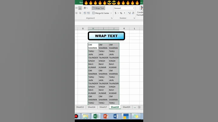 wrap text #excel #shorts #trending