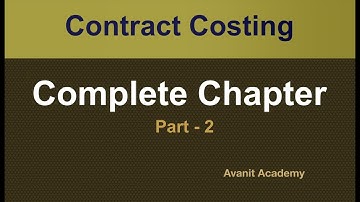 Contract Costing | Contract Account | Cost Accounting | Part -2 /3 Full Chapter | Chapter-2 | B.Com