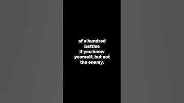 Sun Tzu on knowing your enemy from The Art of War #SunTzu #ArtofWar #KnowYourEnemy