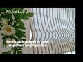 Grey-green striped Roman Shade, bring nature's warmth home. Window Lady custom roman shade