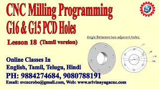 Cnc Milling Programming Pcd Holes G15 & G16 - Cnc Milling Programming Tutorial - Cnc Milling G Code