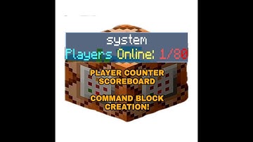 ✓HOW TO MAKE A PLAYER COUNTER ON SCOREBOARD! l Minecraft PE l (Tutorial)