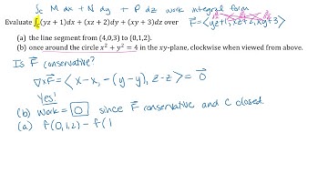 Line Integral Example in R^3