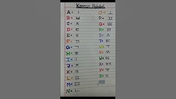 ENGLISH ALPHABET TO KOREAN ALPHABET #korean #youtubeshorts #youtube #alphabet