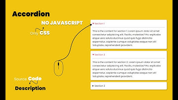 🚀 Create a Cool Accordion with Just HTML & CSS - No JS Needed! 🎨