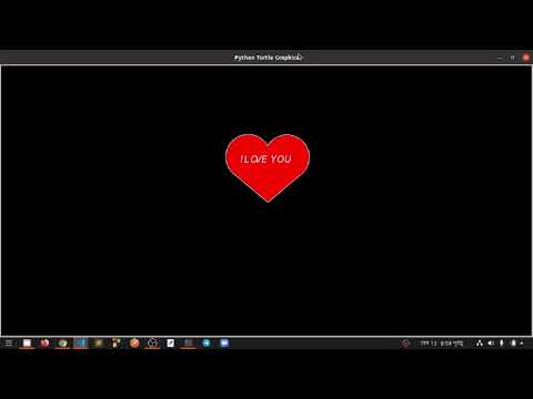 Happy Valentine Day | Drawing Heart using Python Turtle