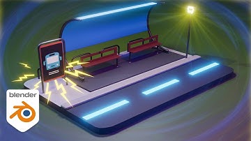 Blender 4.5 Low Poly Magic ✨ Building a Game-Ready Bus Stand From Scratch