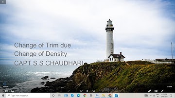 Ship Stability Video 19 - Change of Trim due Change of Density 1