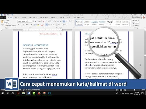 Video: Cara Mencari Kata Dalam Dokumen