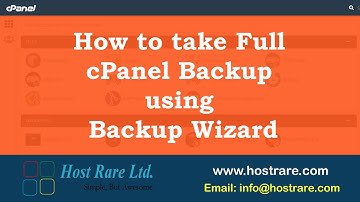 How to take Full cPanel Backup using Backup Wizard