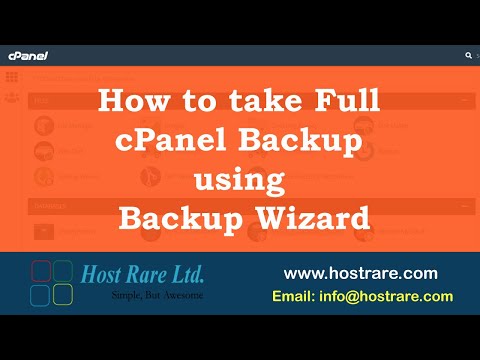 How to take Full cPanel Backup using Backup Wizard