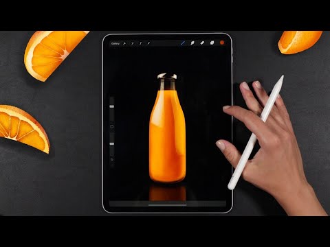 Draw a Realistic Orange Juice Bottle with Procreate and iPad Pro - YouTube