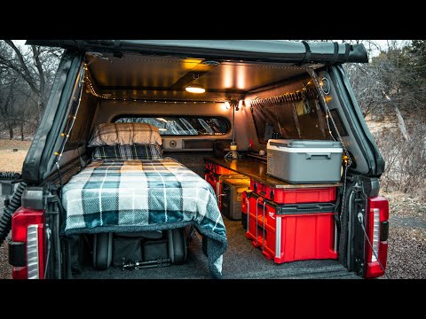 NO BUILD, truck camper tour!  All the gear, equipment and camper accessories.