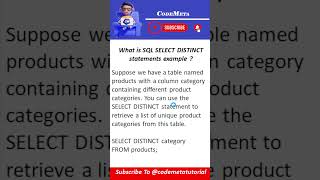 Exploring SQL SELECT DISTINCT Uncover Unique Data Insights  #SQL #Distinct #Tutorial #Data #Query