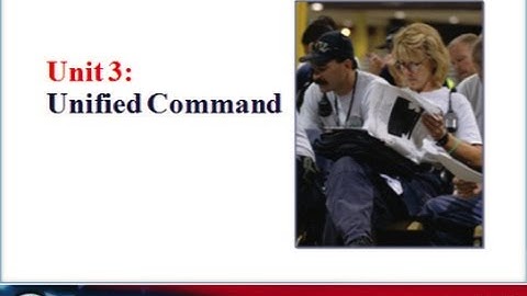 Online ICS 300 Unit 3 Unified Command