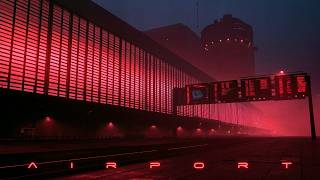 AIRPORT - Blade Runner Ambience - Cyberpunk Rain at an Arizonan Aerodrome