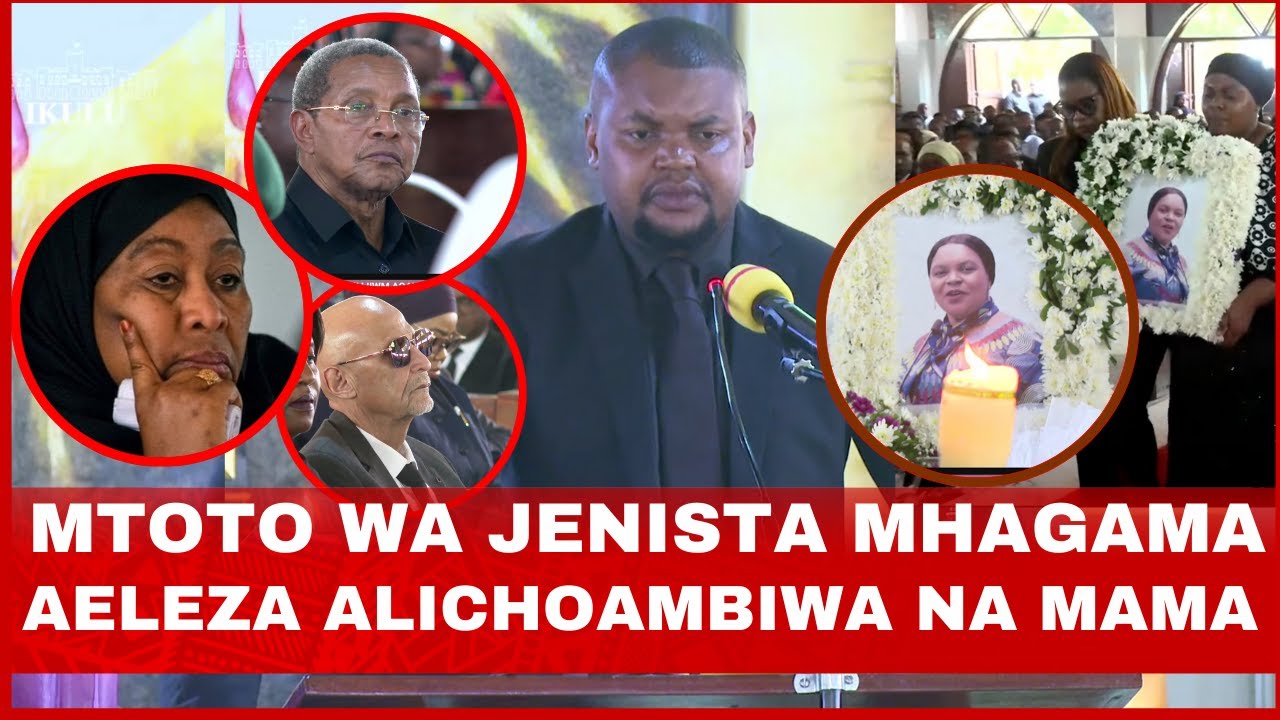 MTOTO WA JENISTA MHAGAMA ALIA KWA UCHUNGU  MBELE YA DKT. SAMIA NA MSTAAFU KIKWETE MSIBANI