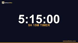 5 Hours 15 Minute Timer — 315 Minute Countdown Timer with Alarm