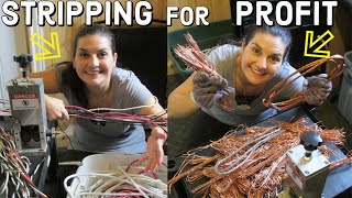 STRIPPING COPPER WIRE FOR PROFIT !!!