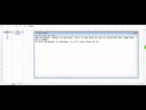 Excel LOG Function